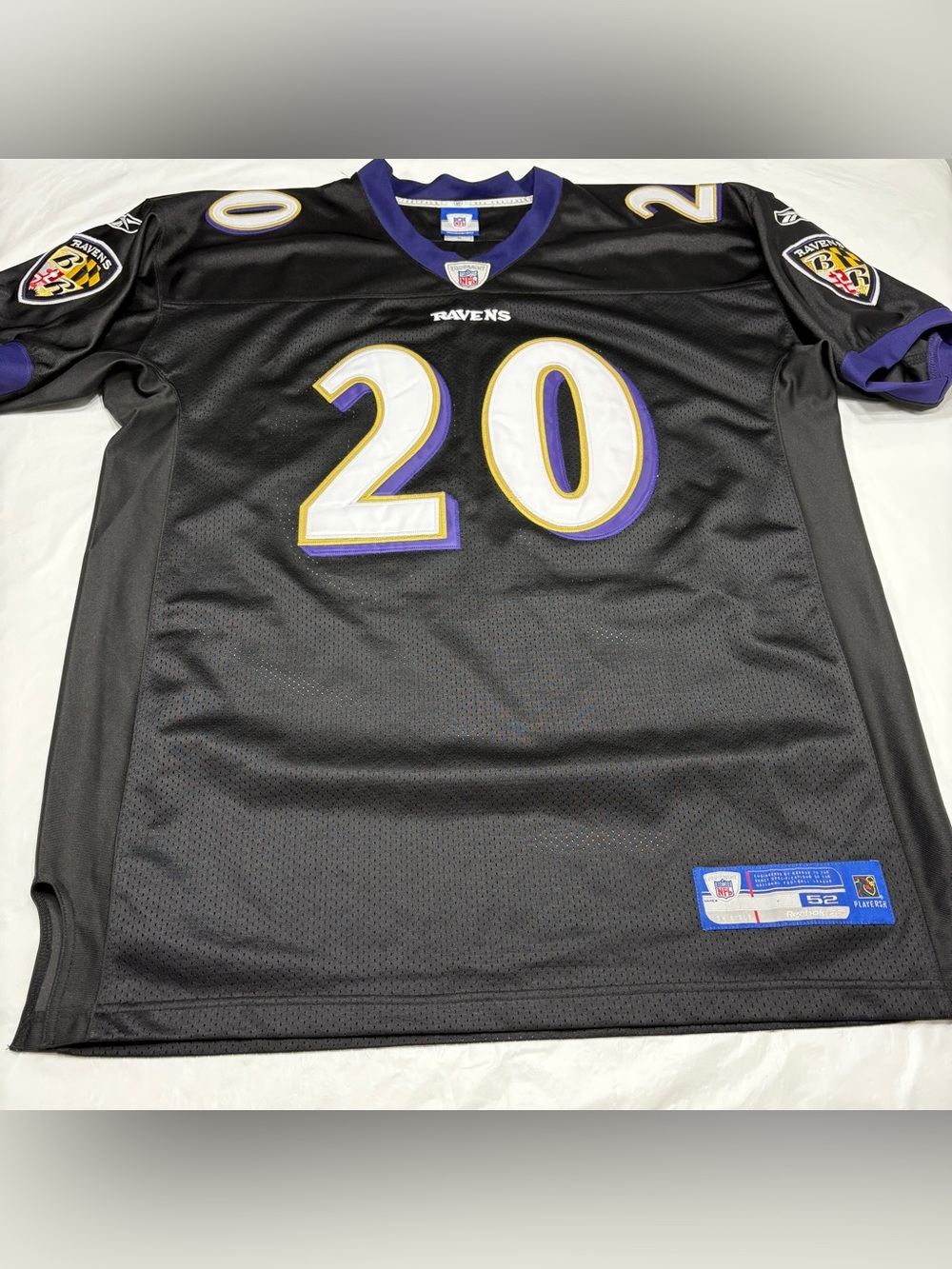 Vintage Reebok NFL Baltimore Ravens Ed Reed Black Football Jersey Mens 52 XXL
